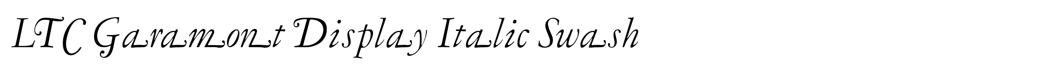 LTC Garamont Display Italic Swash image